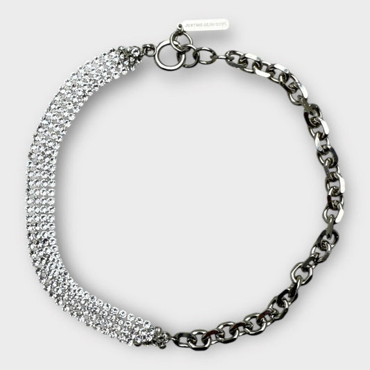 Diamanté Silver Chain Bracelet