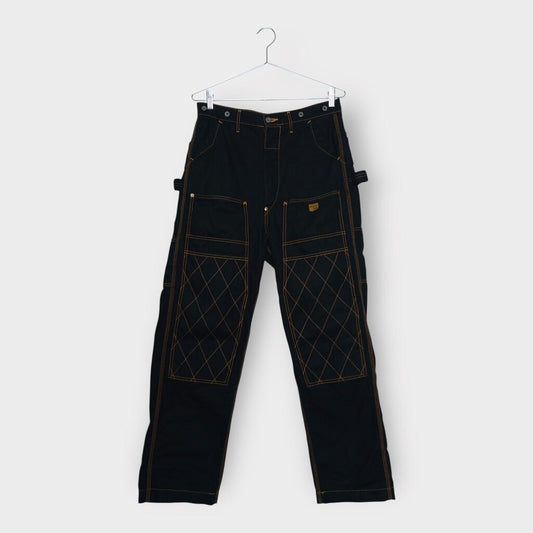 Black Contrast Stitch Lumber Carpenter Jean