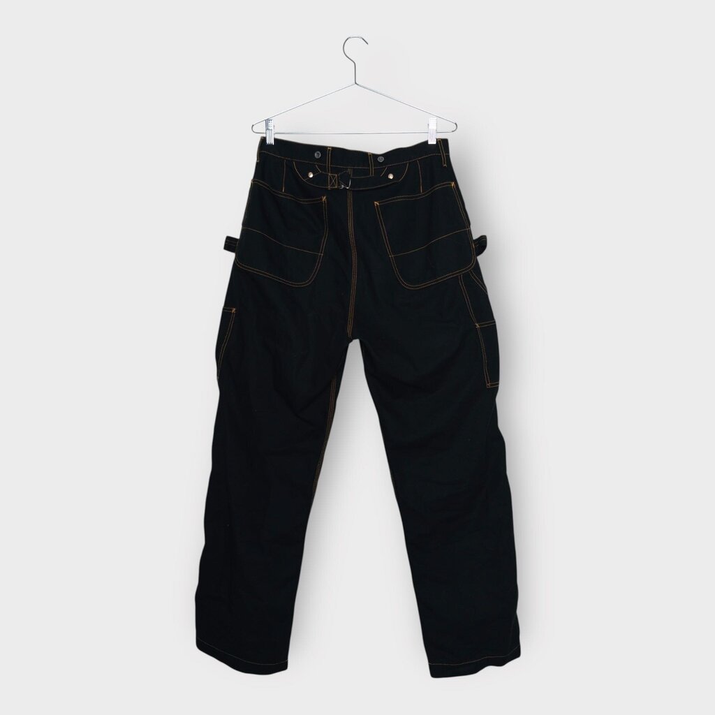 Black Contrast Stitch Lumber Carpenter Jean