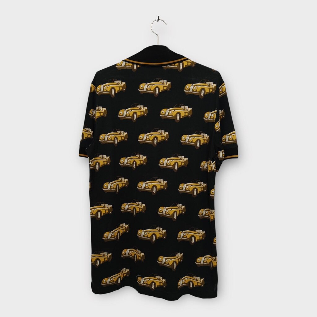 Black & Brown Car Print Polo