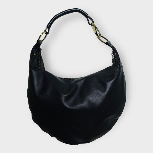Black Leather Amalfi Handbag