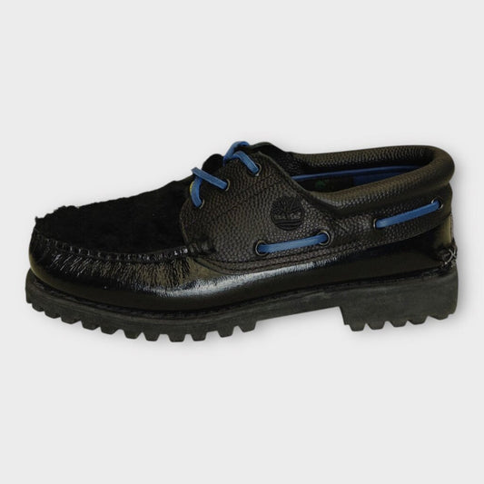 Black 3 Eye Handsewn Boat Shoe