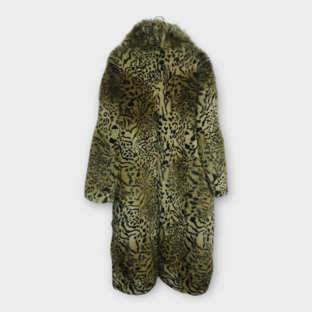 Faux Fur Leopard Print Coat