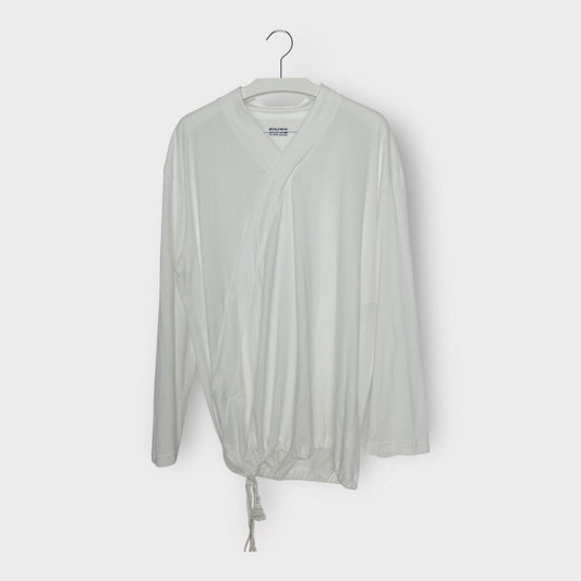 White Cotton V-Neck Shirt