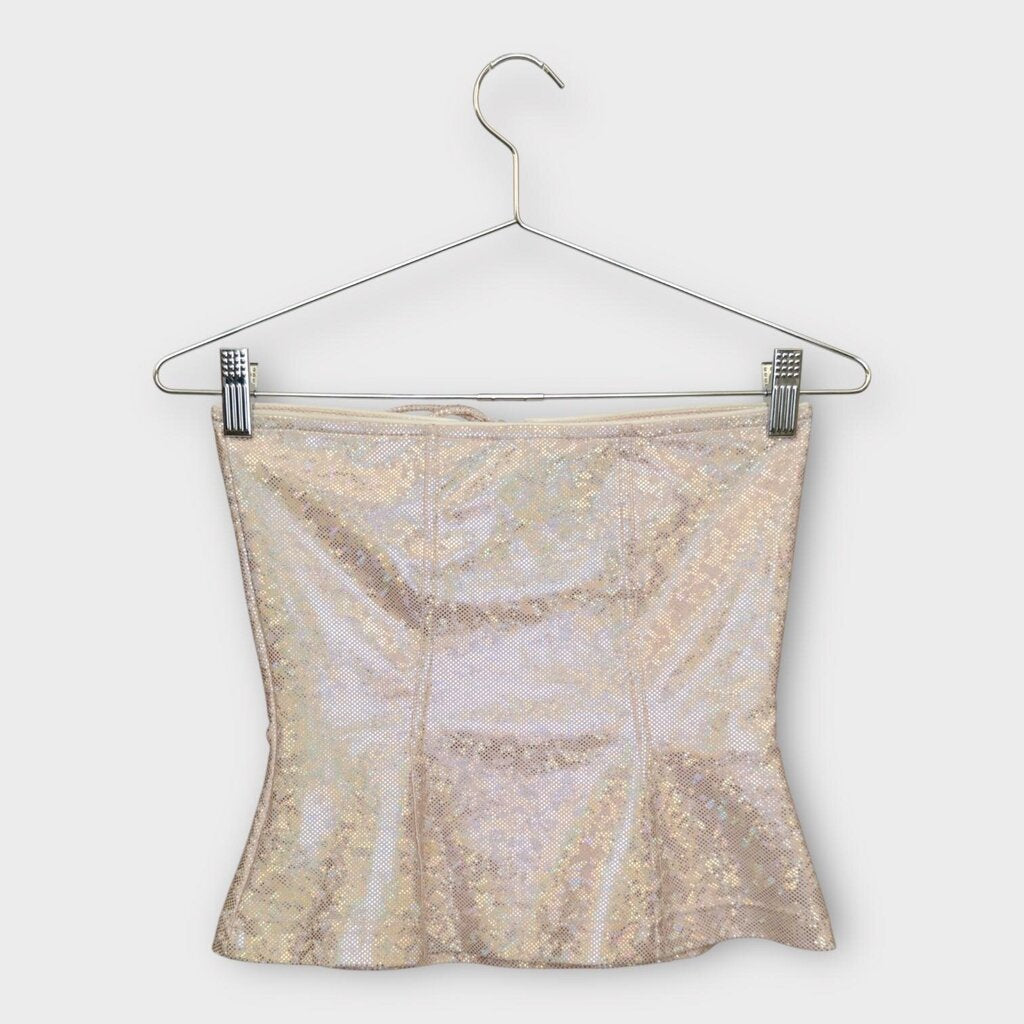 Pink Bente Shimmer Strapless Top