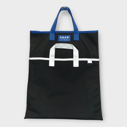 Black Canvas Double Handle Tote Bag