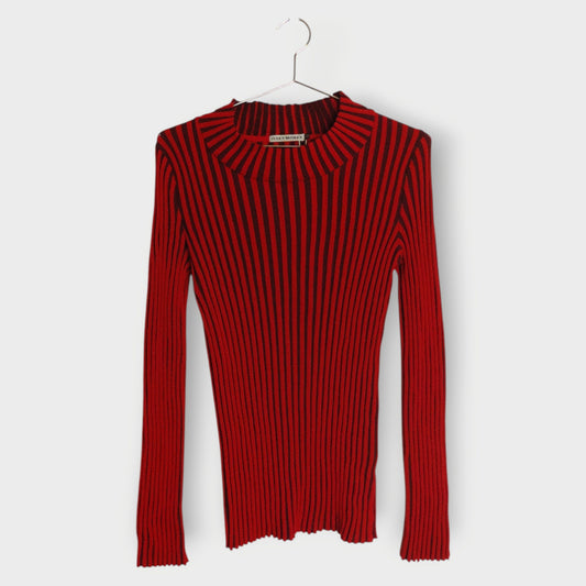 Ribbed Mock Neck Knit