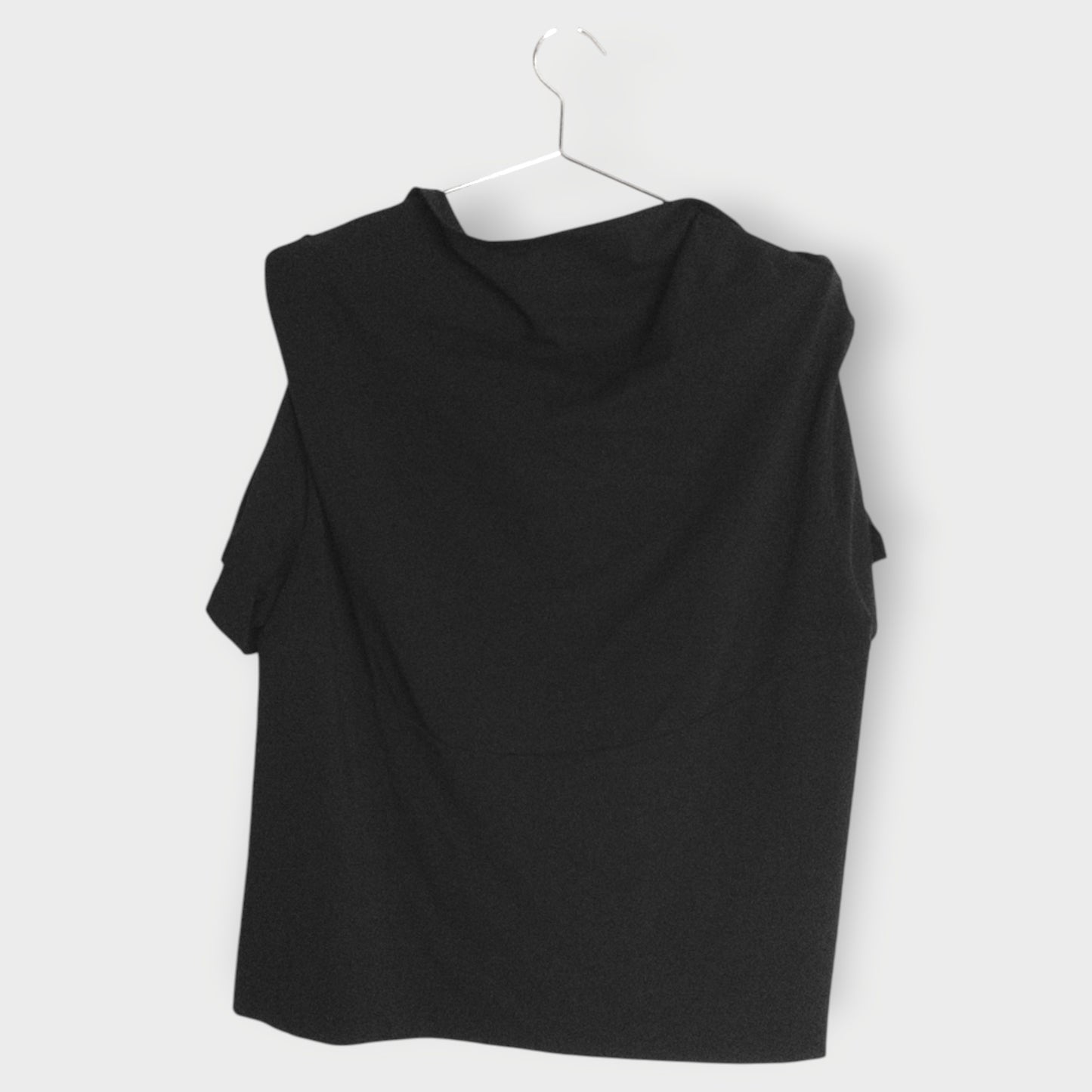 Off Shoulder Tape Graphic Top