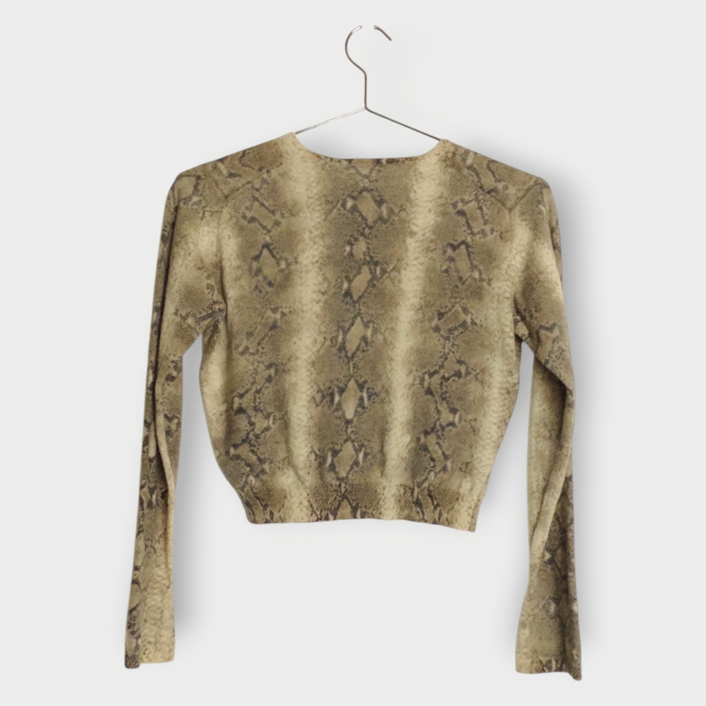 Snake Print Knit Button Down Cardigan