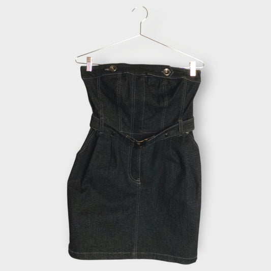 Denim Strapless Mini Dress