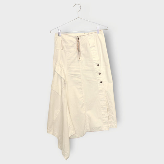 Asymmetrical Contrast Stitch Skirt