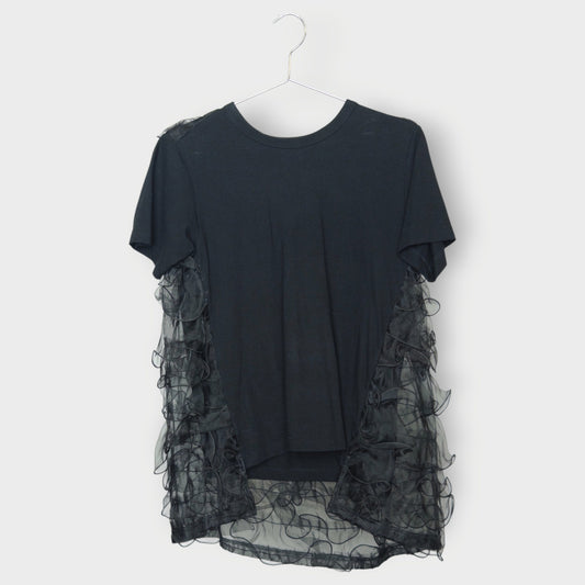 Tulle Back Detail T-Shirt