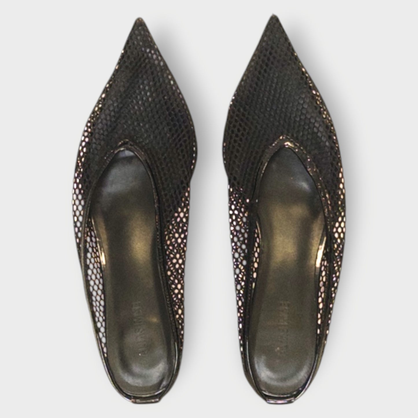 Gomez Mesh Pointed Toe Kitten Heel