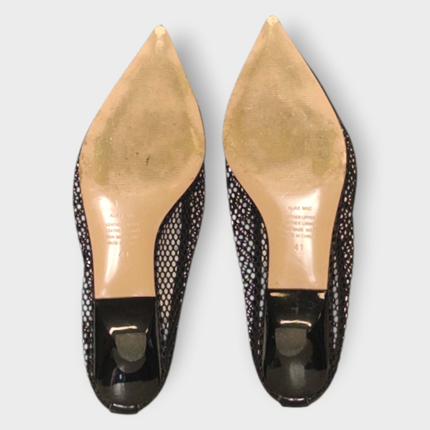 Gomez Mesh Pointed Toe Kitten Heel