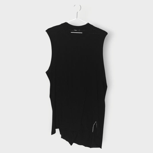 Cotton Sleeveless Asymmetric Top