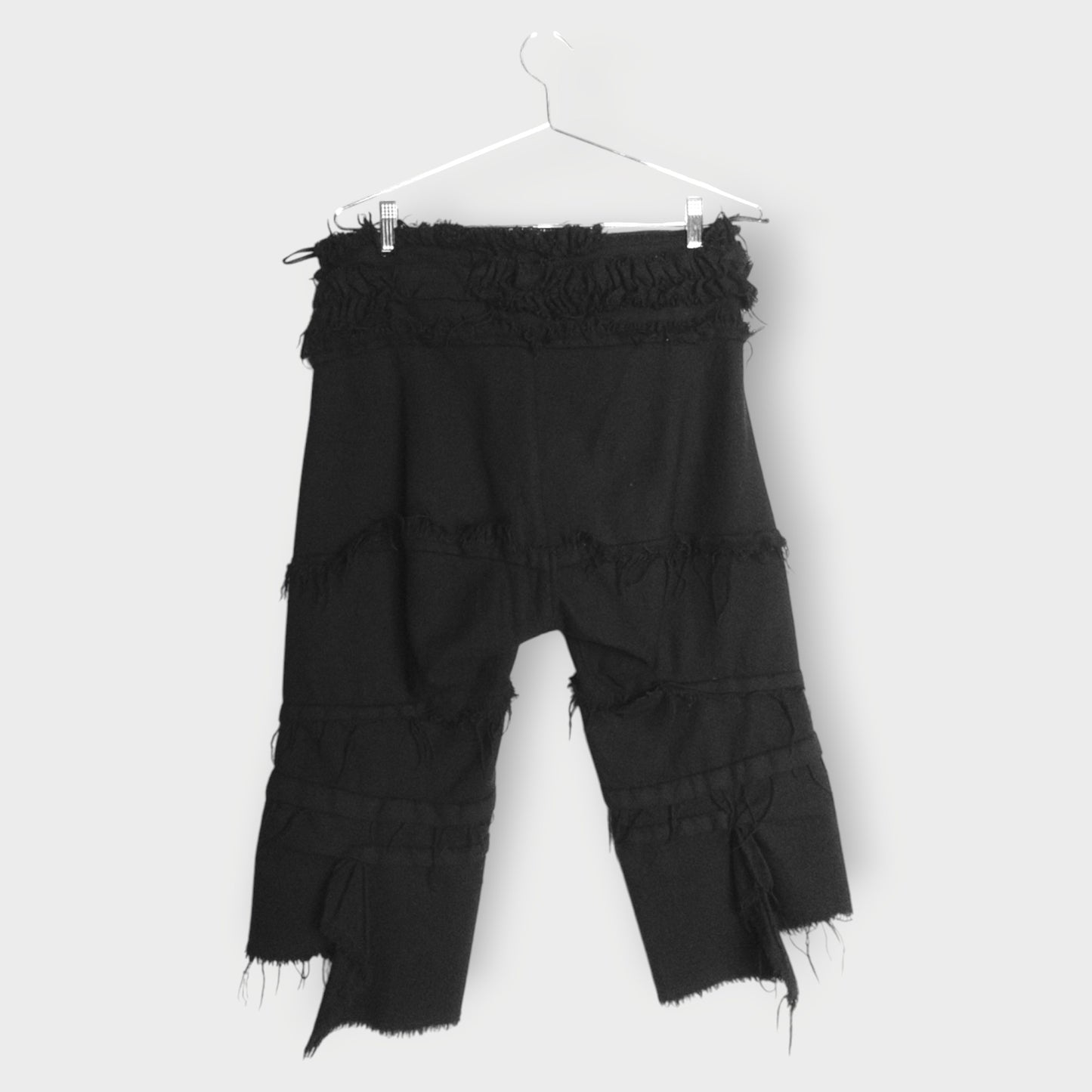 Frayed Wool Buckle Pants