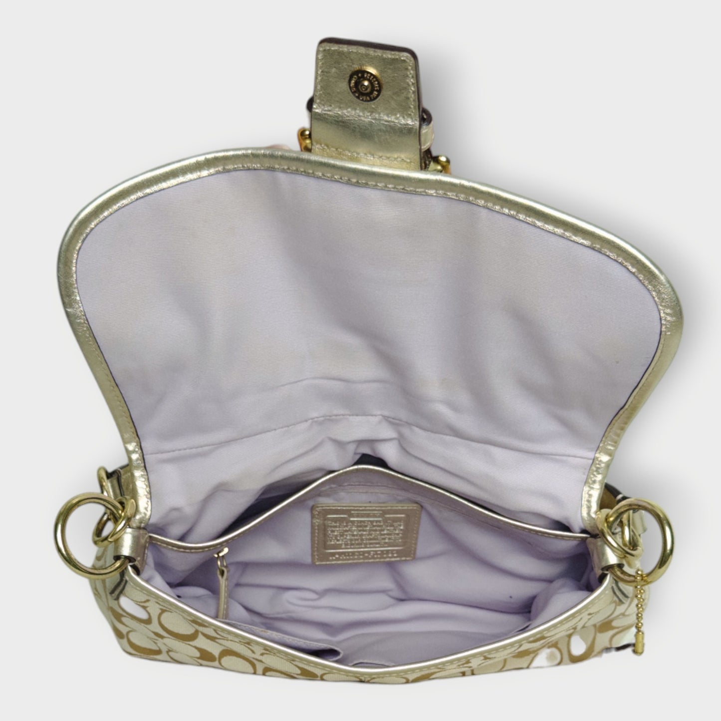 Monogram & Metalic Trim Soho Handbag