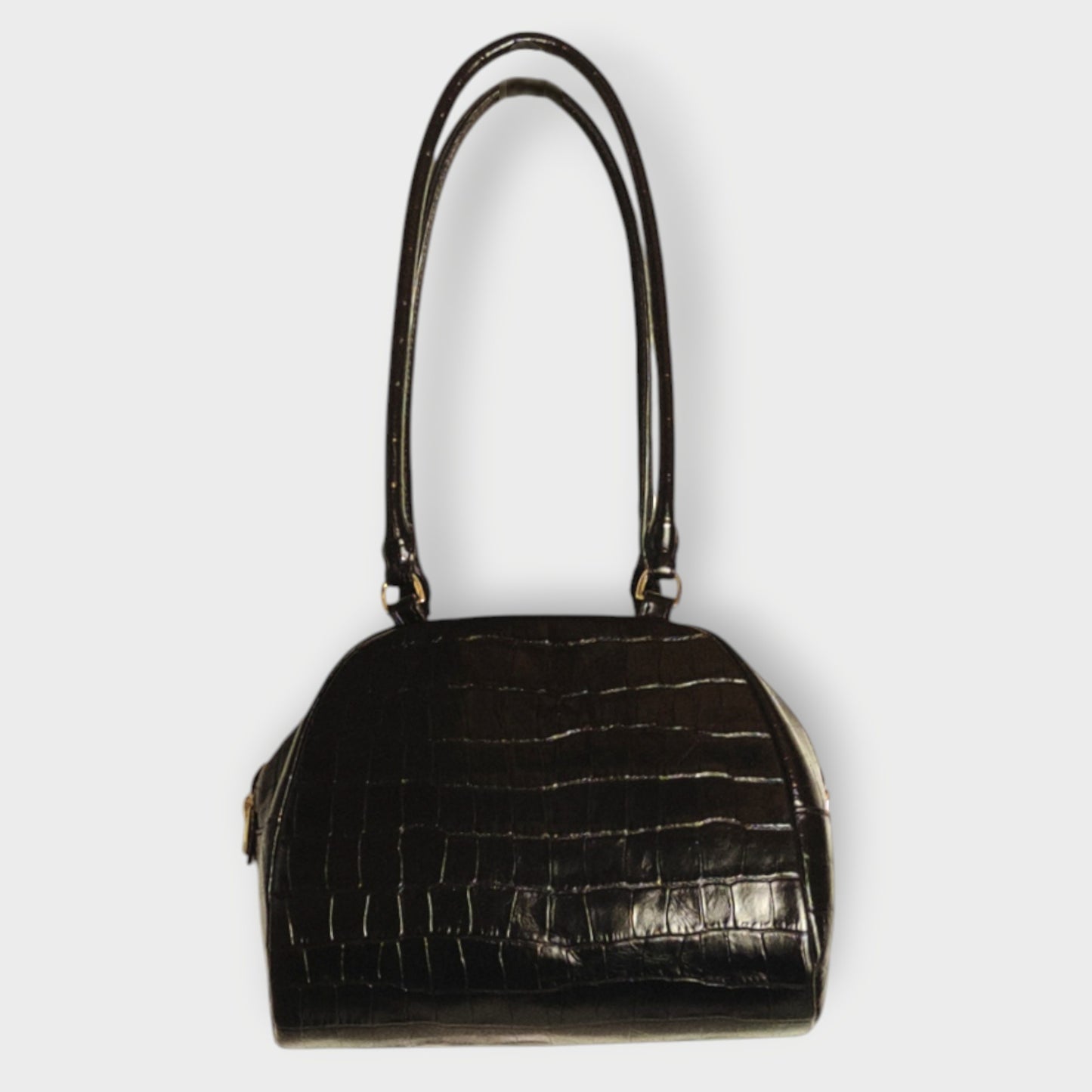 Croc Leather Shoulder Bag