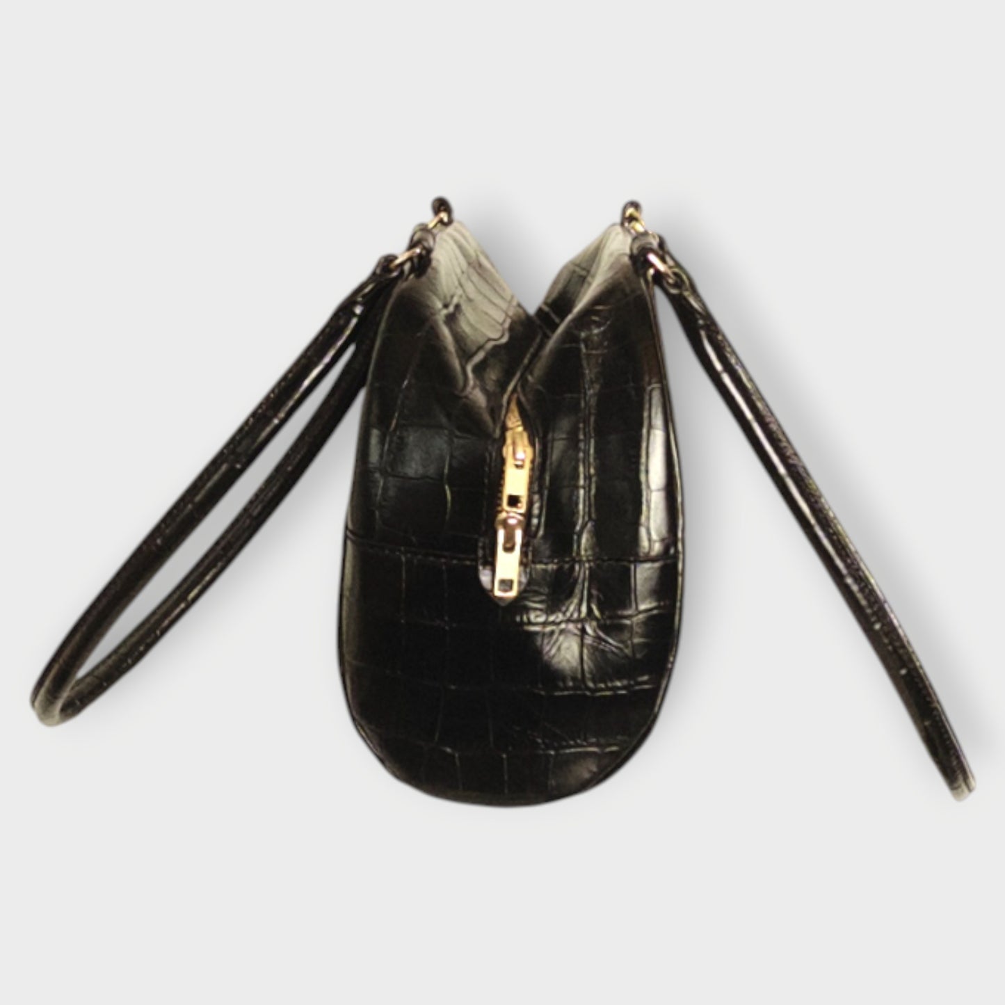 Croc Leather Shoulder Bag