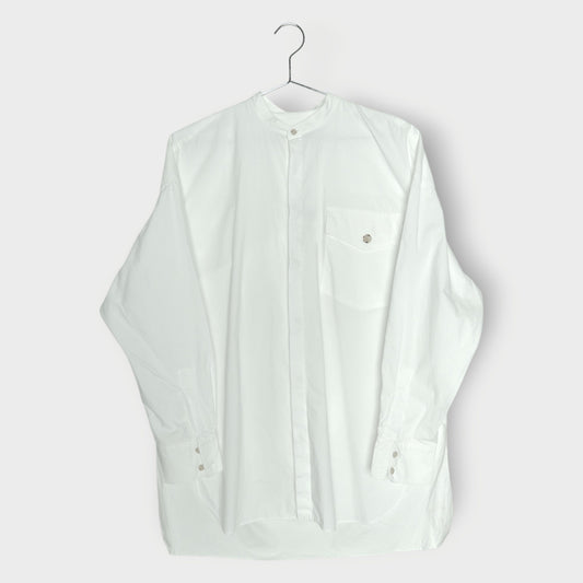 Collarless Button Up Shirt
