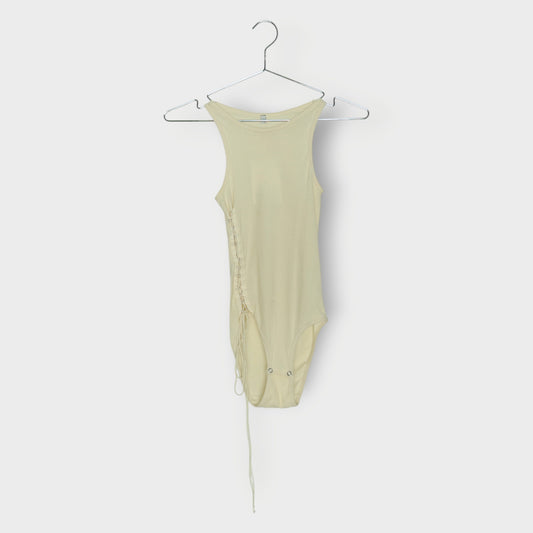 Cotton Side Corset Tie Leotard