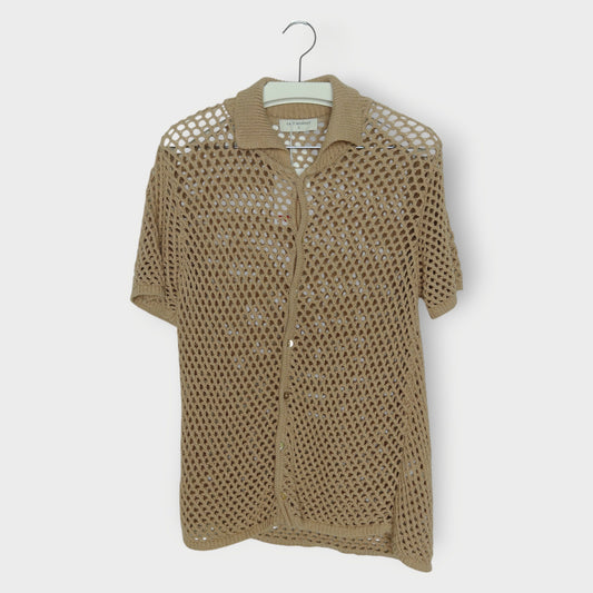 Netted Button Down Shirt