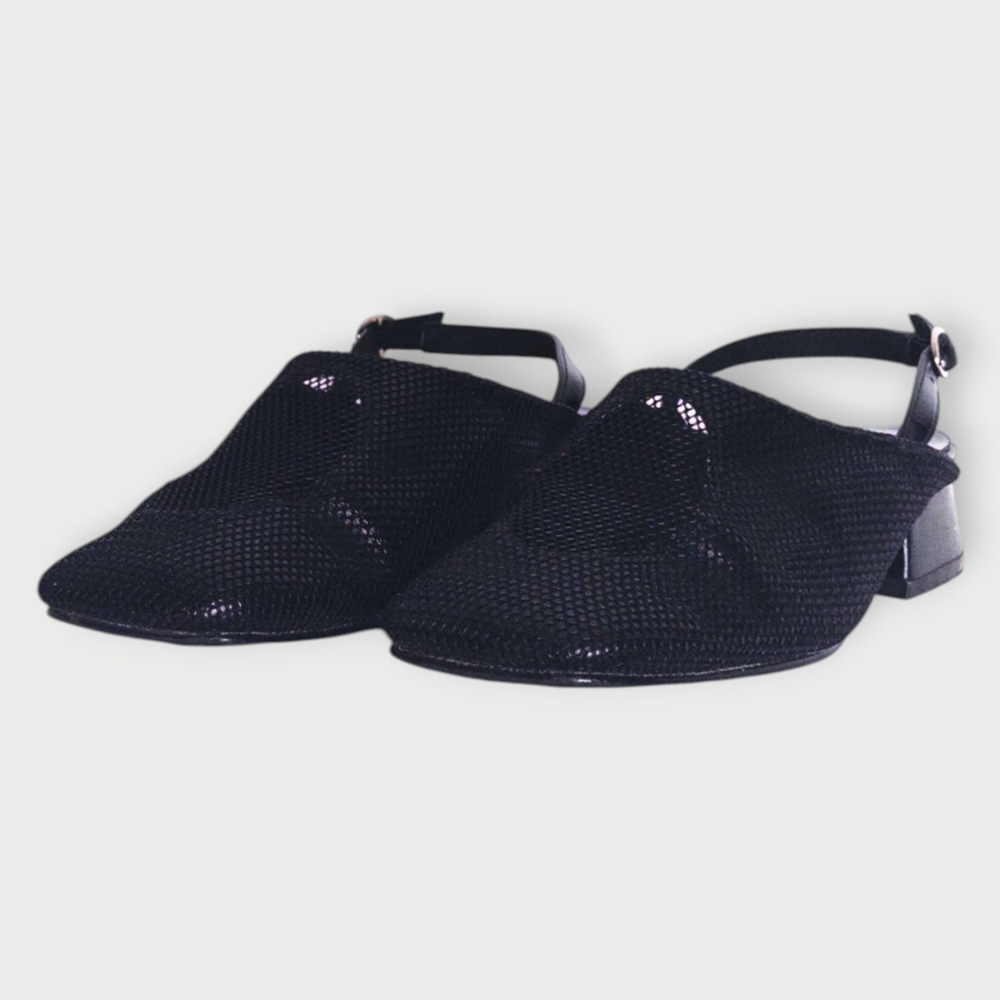 Black Mesh O Slingback  #51B2LA