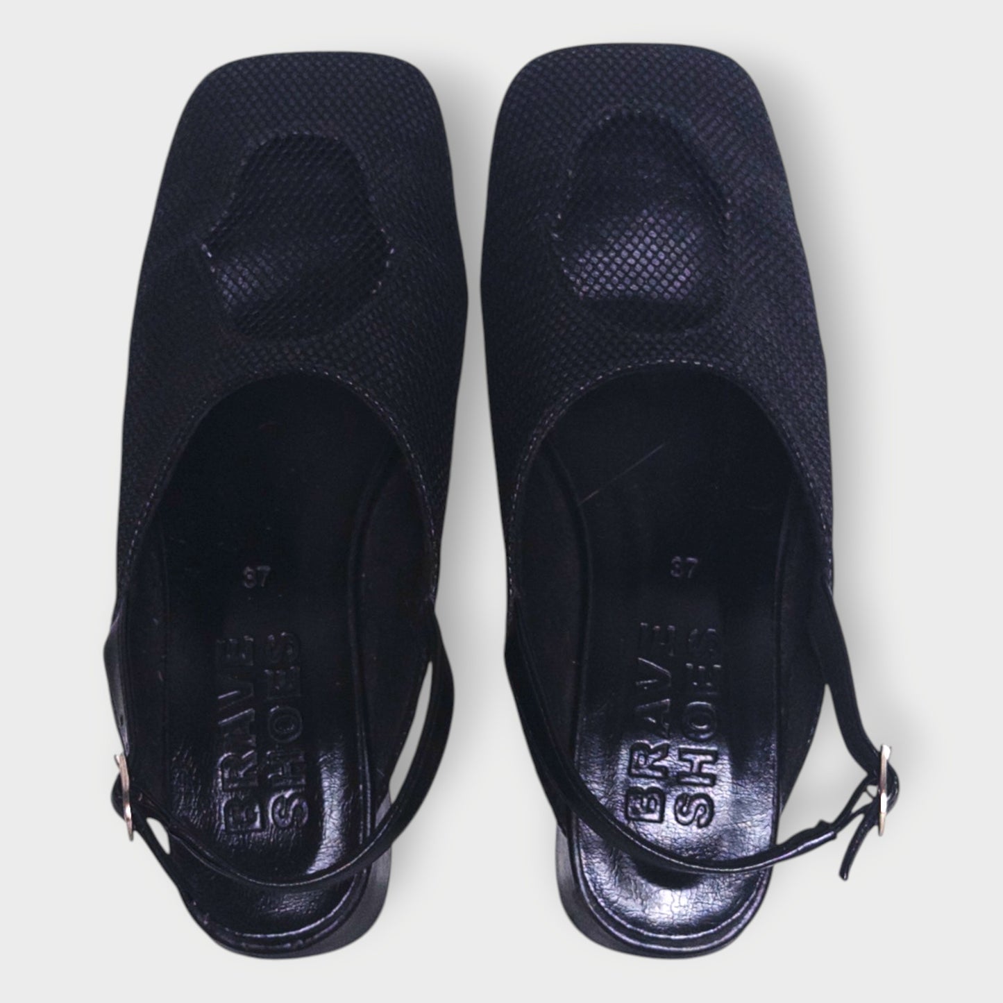 Black Mesh O Slingback  #51B2LA