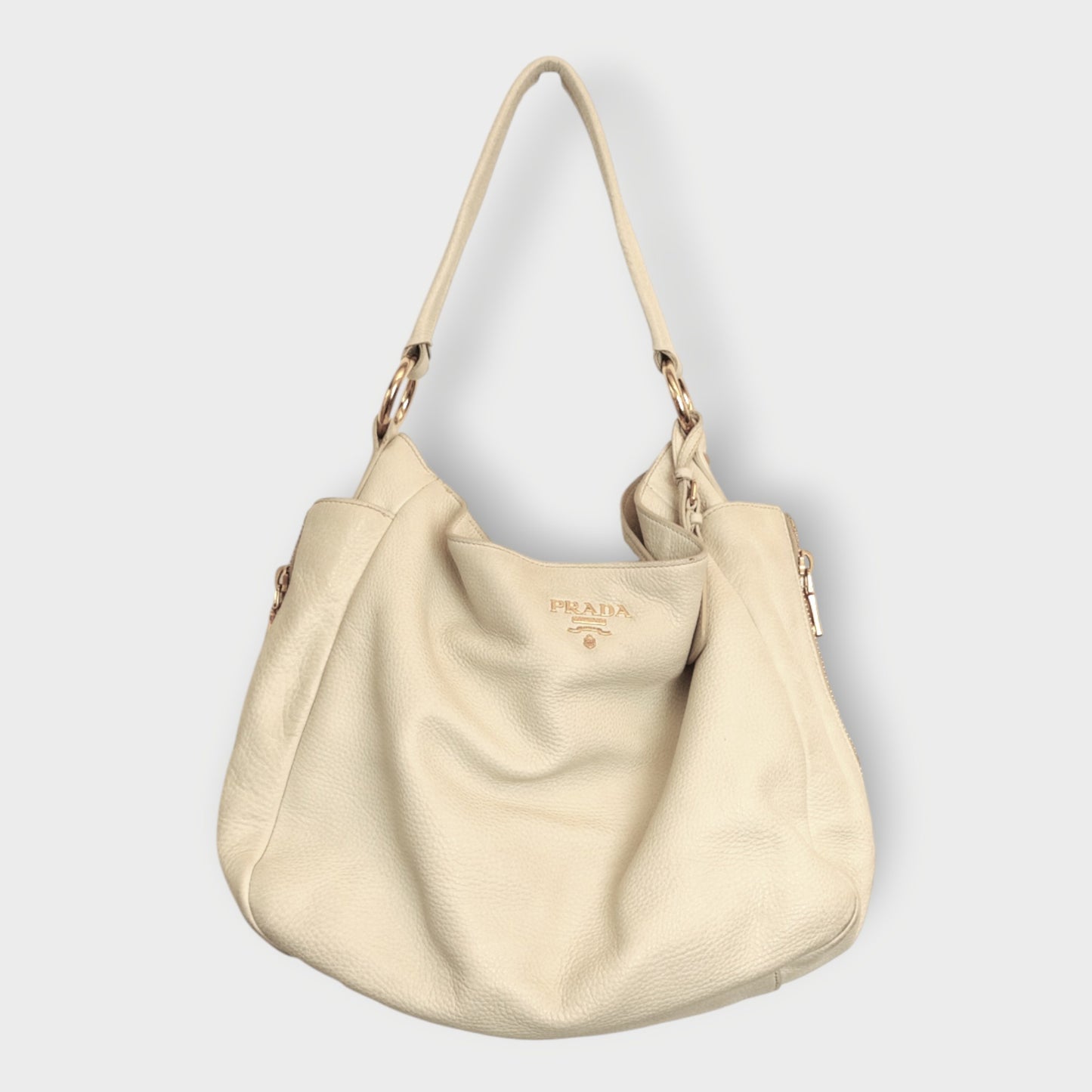 Leather Vitello Daino Hobo Bag