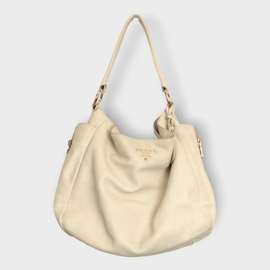 Leather Vitello Daino Hobo Bag