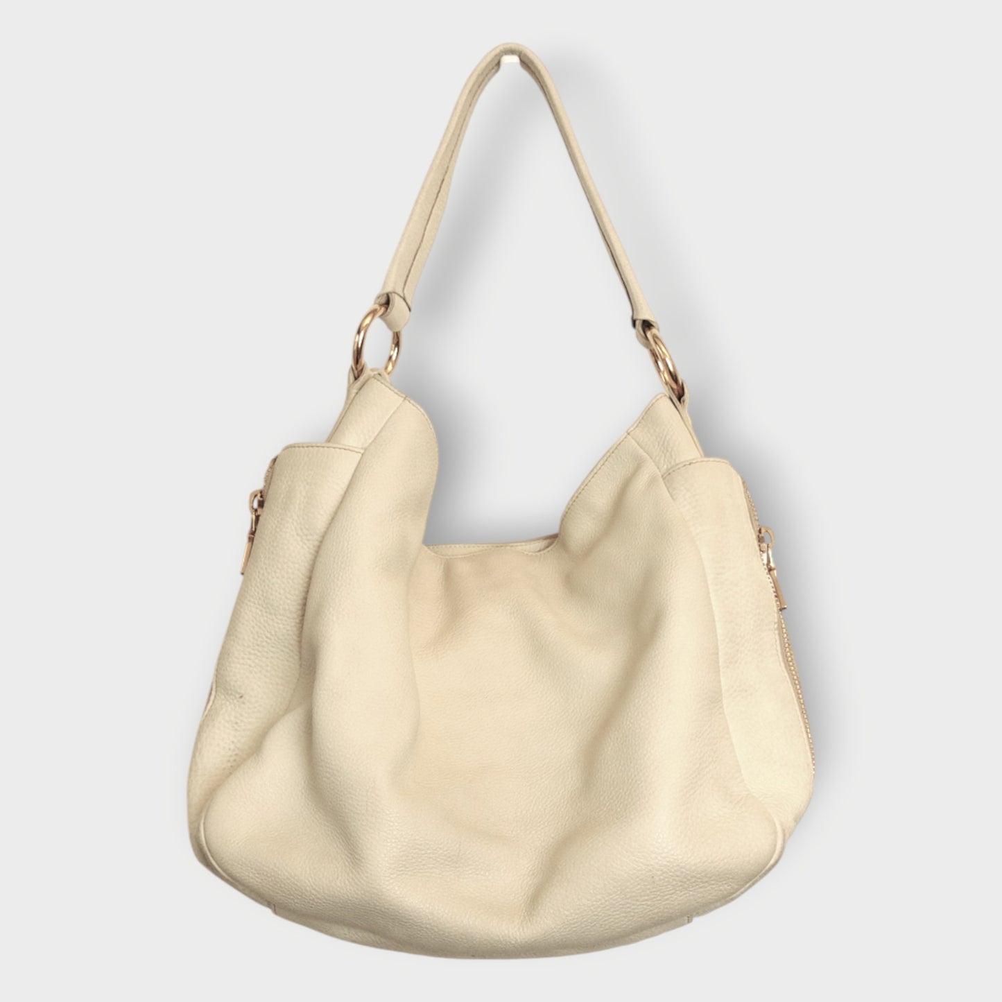Leather Vitello Daino Hobo Bag