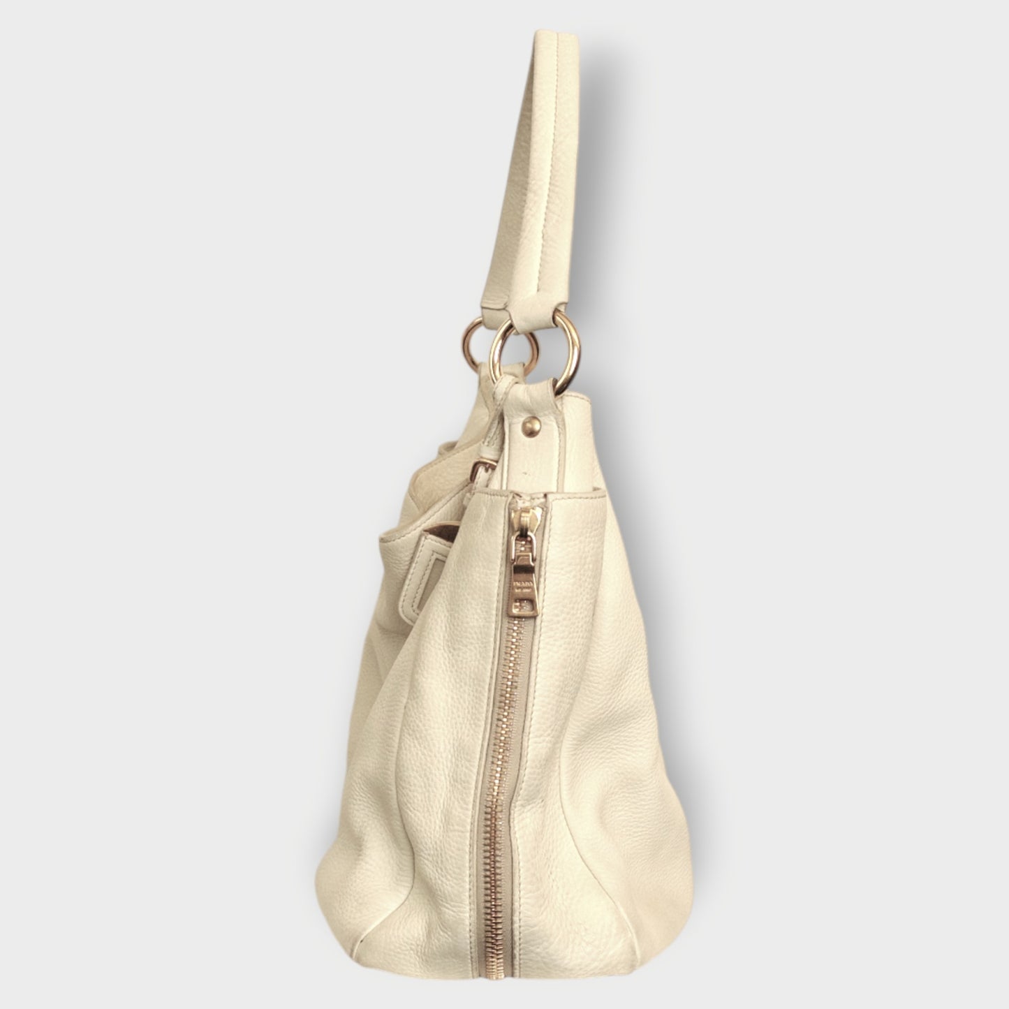Leather Vitello Daino Hobo Bag