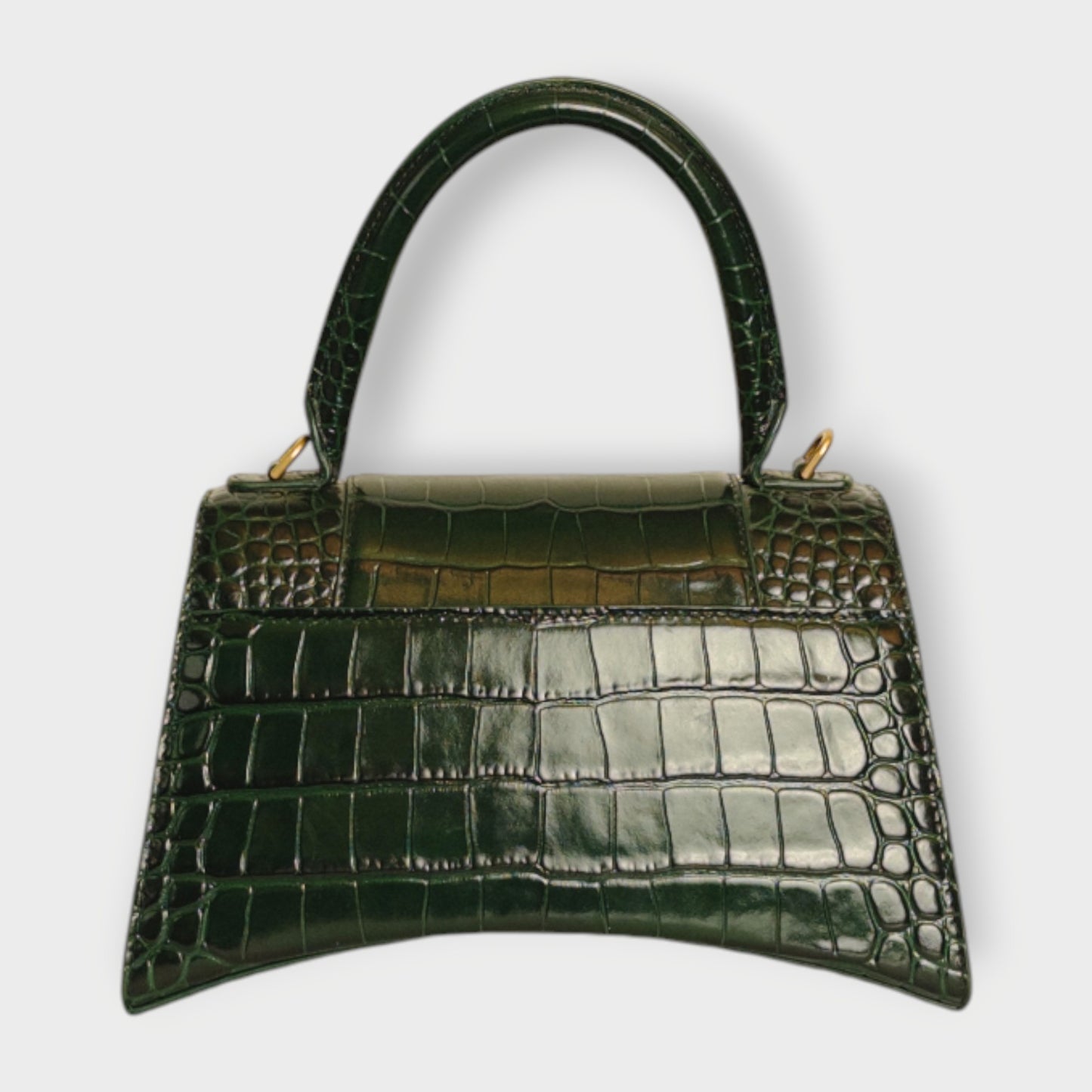 Croc Embossed Hourglass Bag