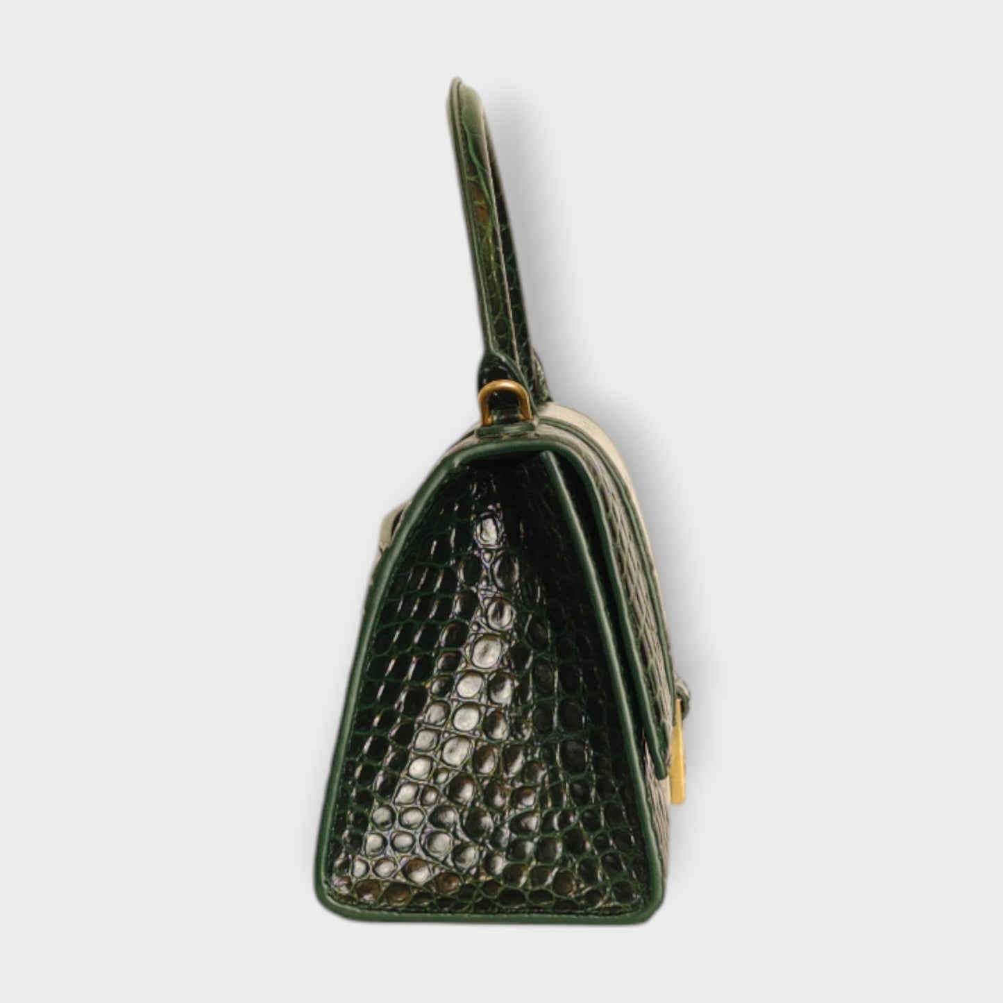 Croc Embossed Hourglass Bag