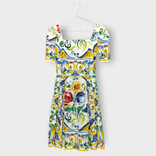 Majolica Square Neck Dress