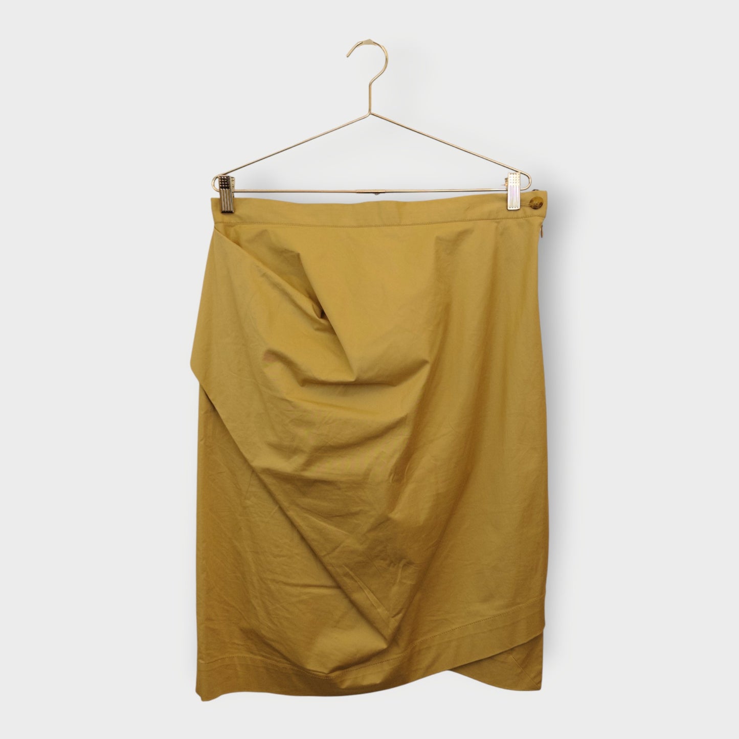 Cotton Folded Midi Skirt