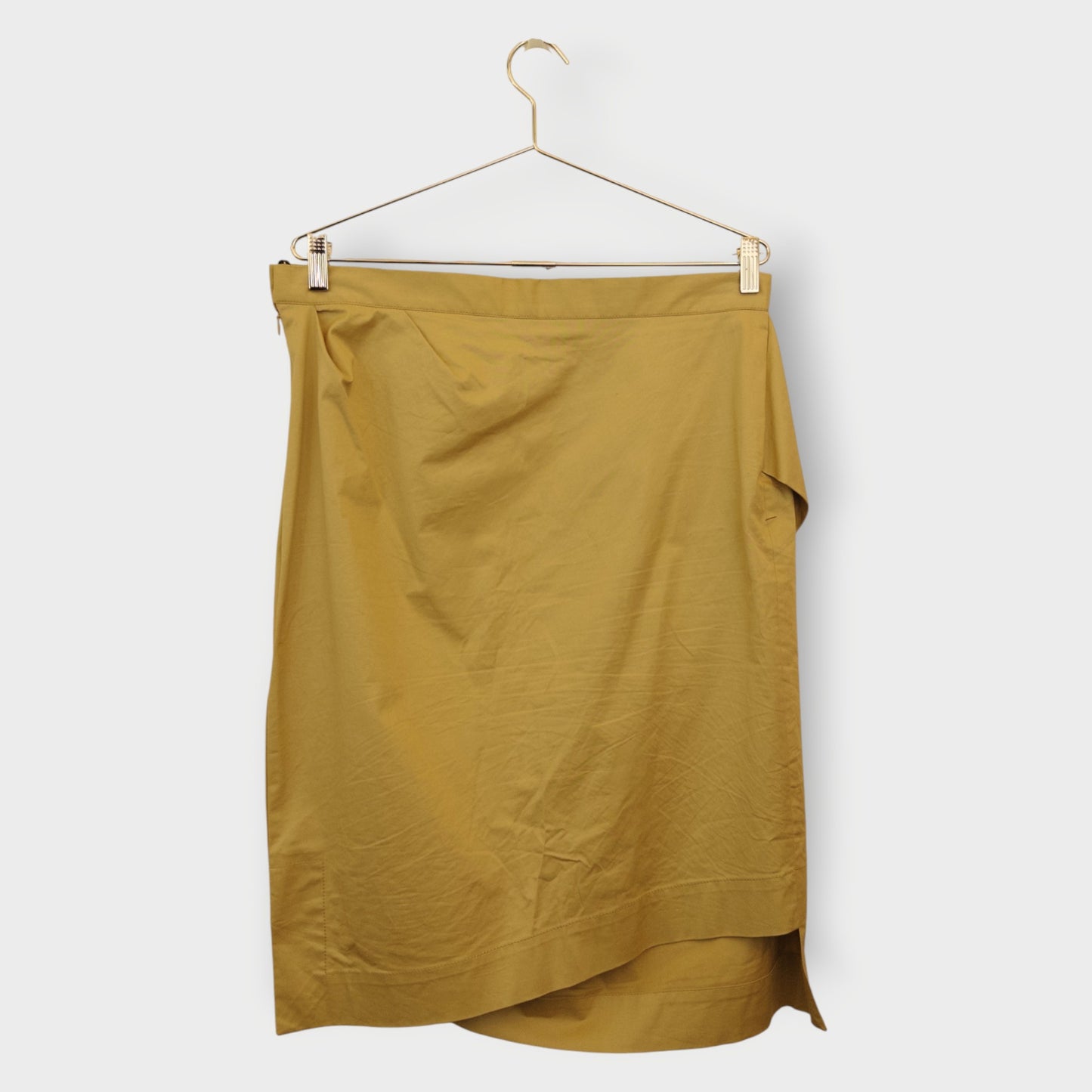 Cotton Folded Midi Skirt