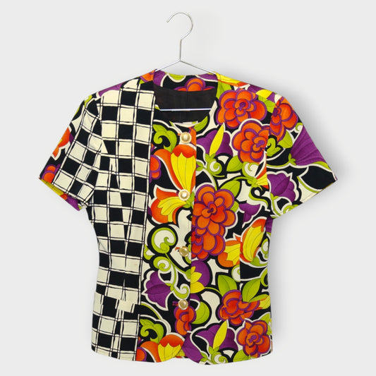 Print Top & Skirt Set