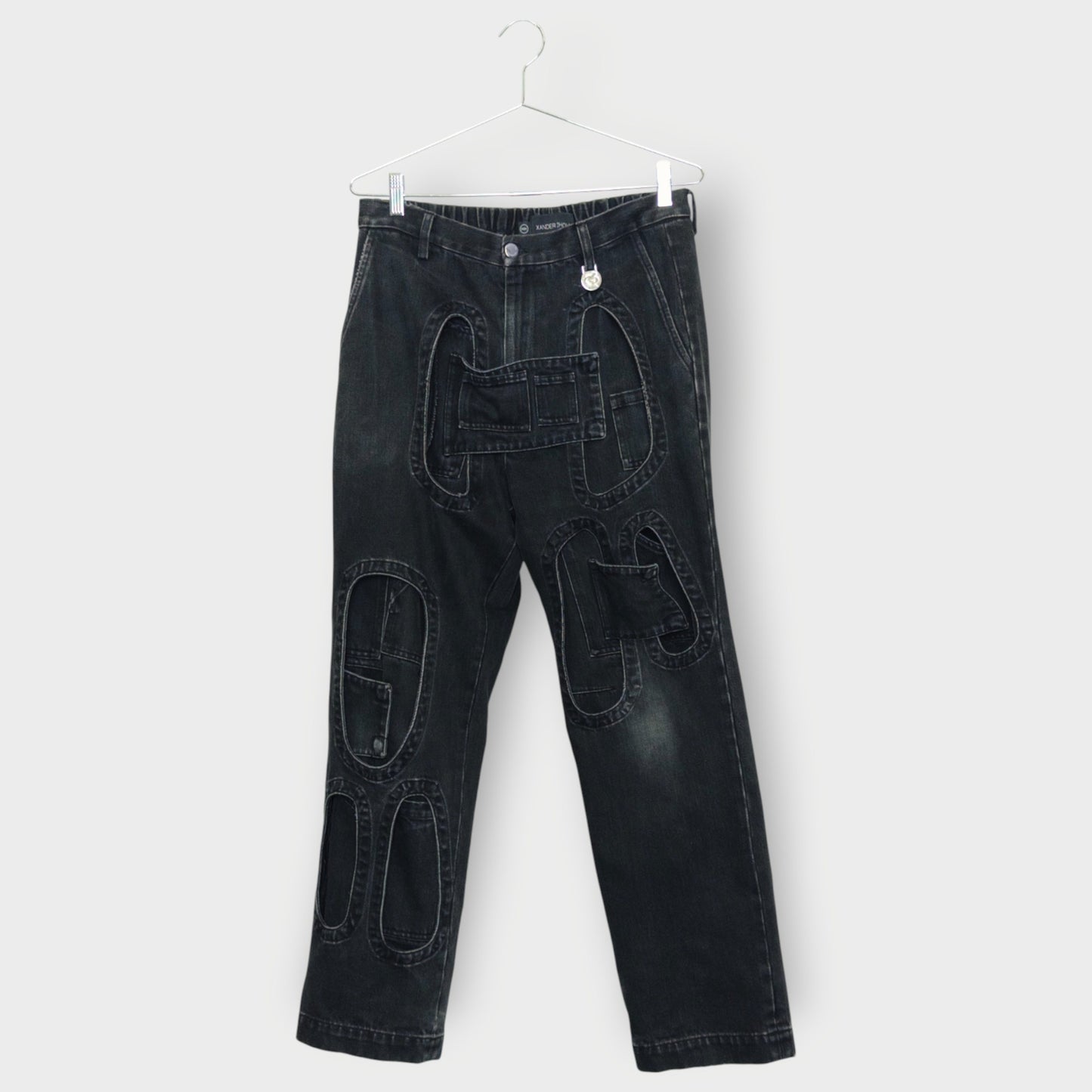 Layered Cut Out Jeans