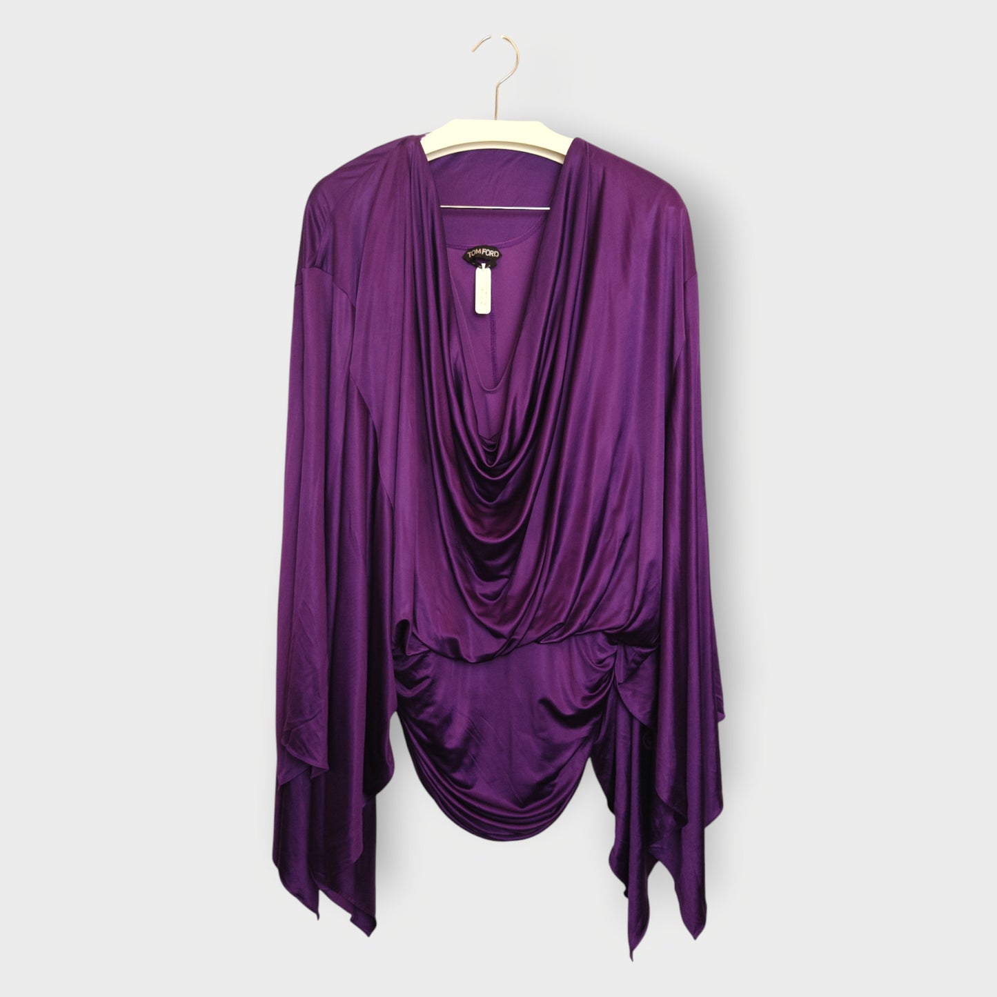 Cowl Neck Batwing Mini Dress