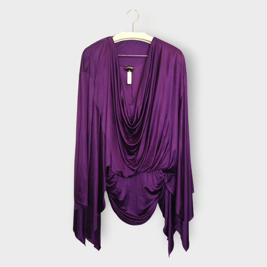 Cowl Neck Batwing Mini Dress