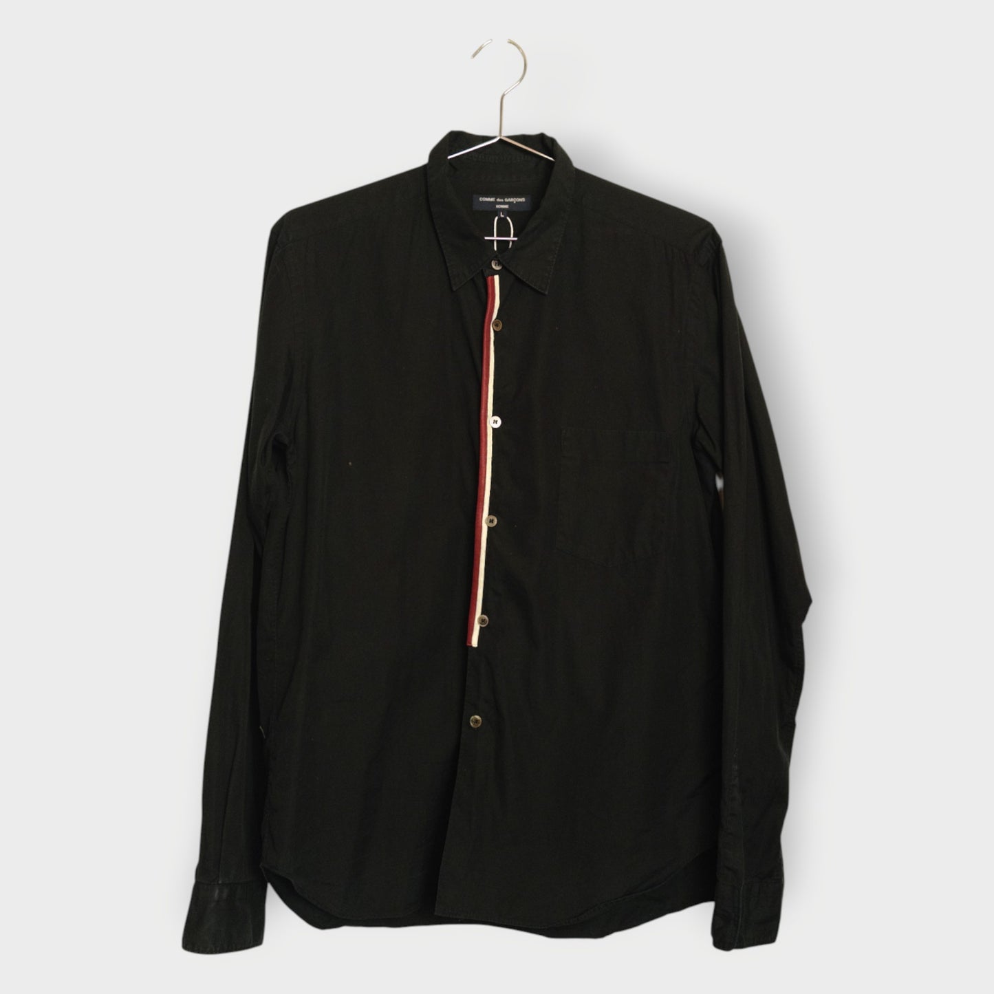 Black Maroon Trim Shirt
