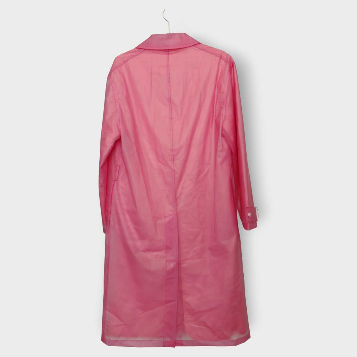 Frosted PVC & Quilted-Lined Rain Jacket