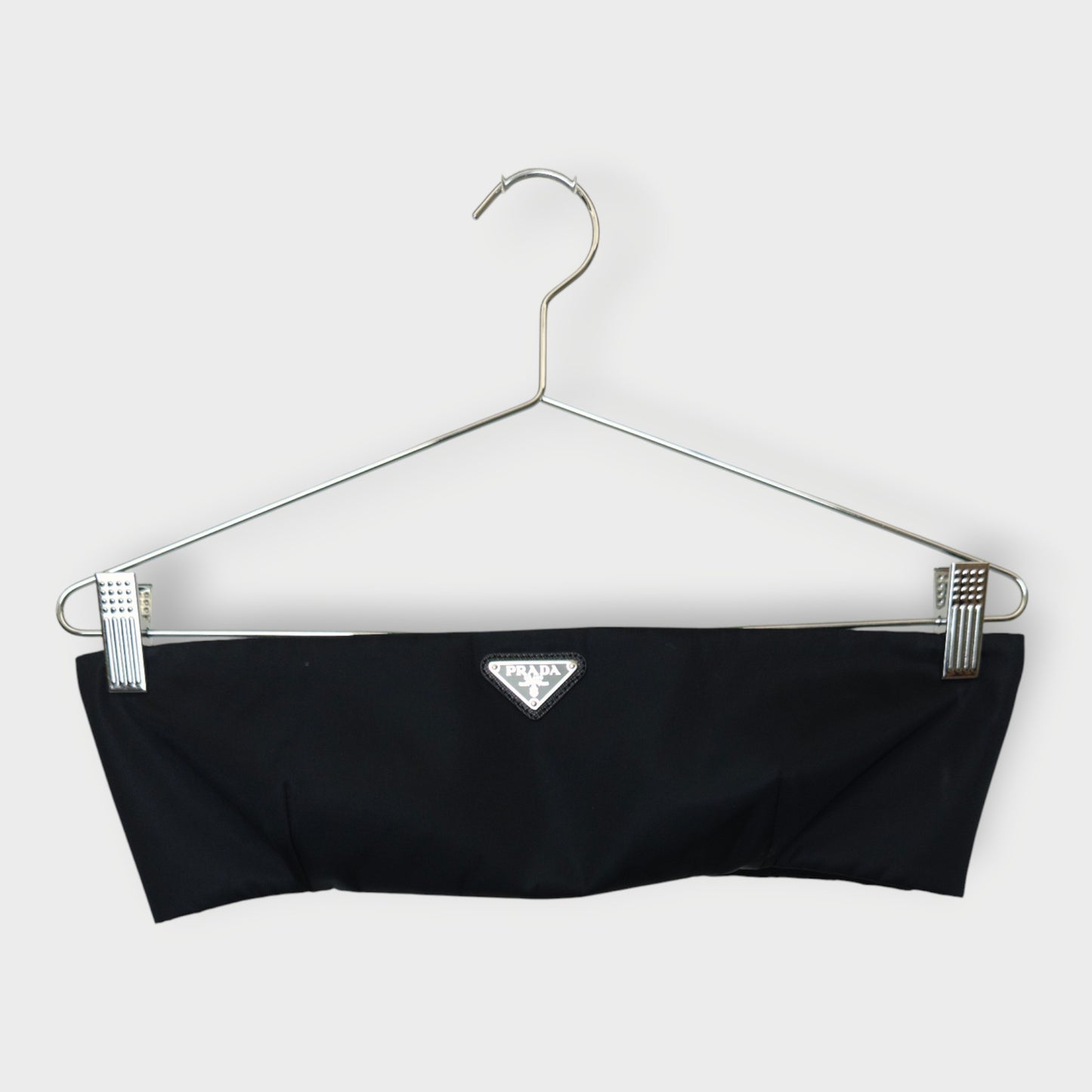 Re-Nylon Logo Strapless Top