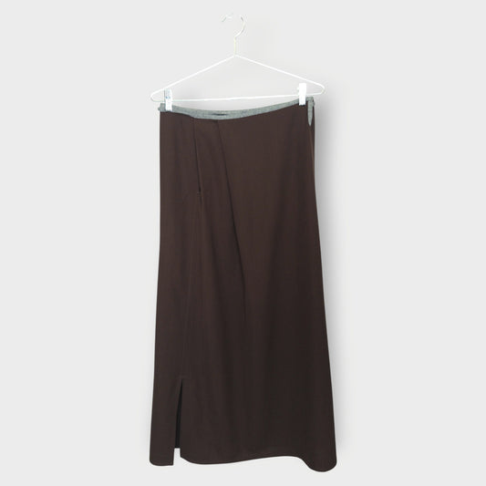 Wool Wrap Long Skirt