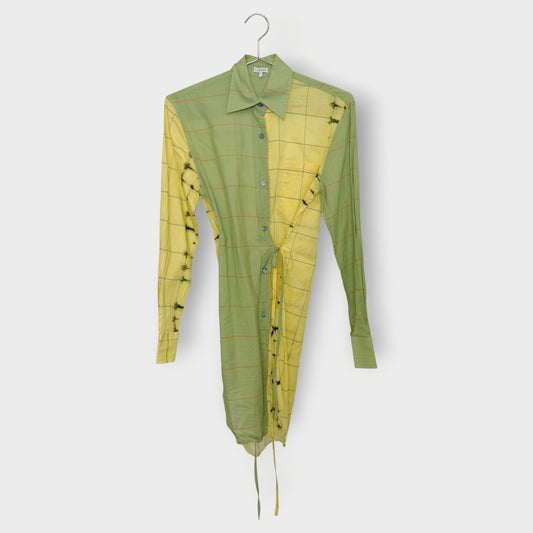 Cotton Check Shirt Dress