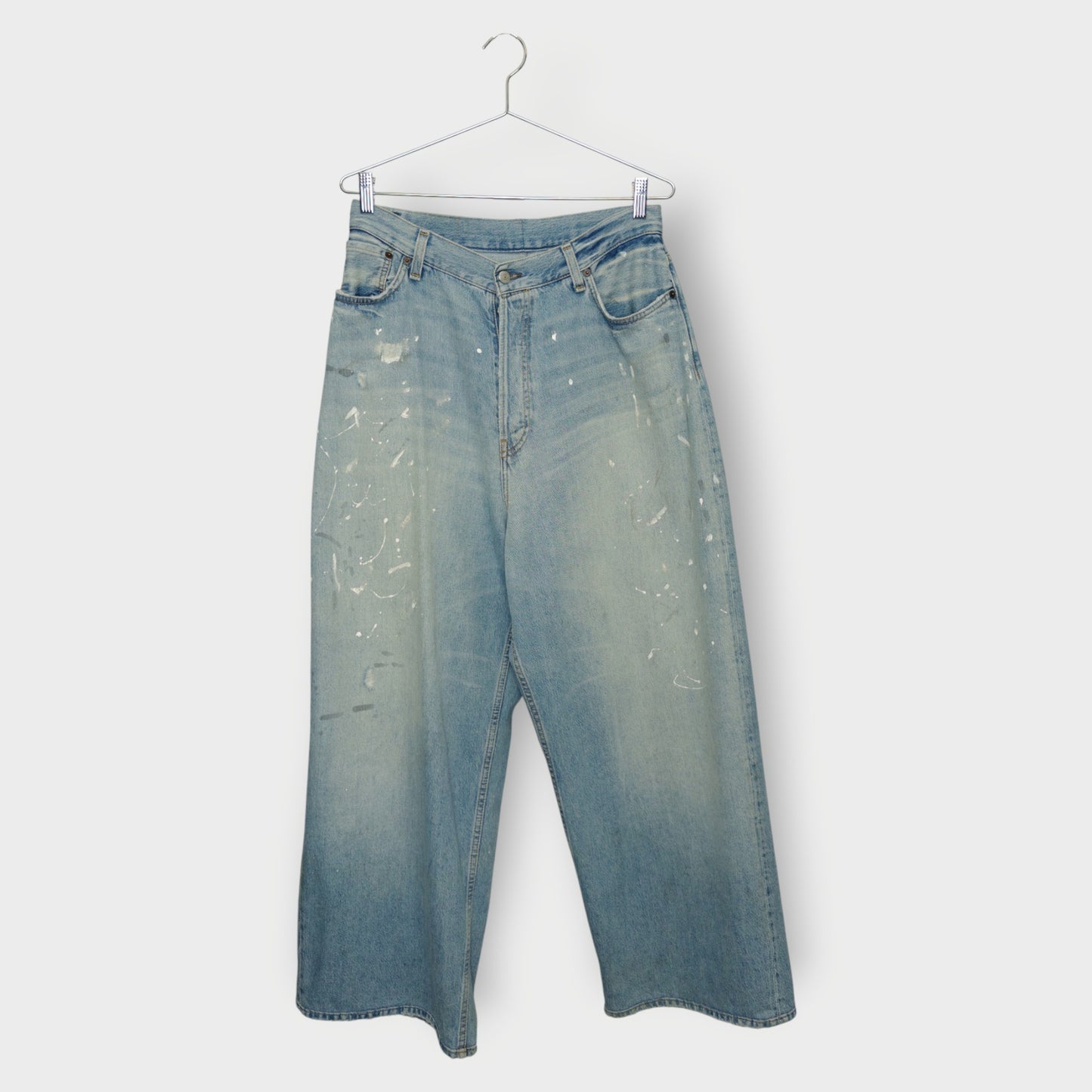 Distressed Trafalgar Wide Leg Jean