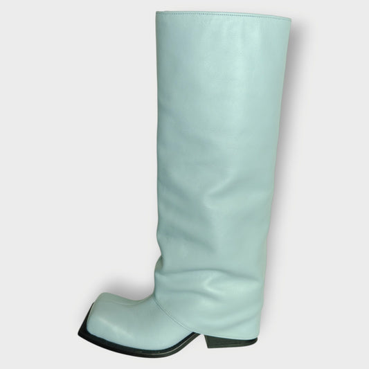Fold Over Knee High Boots
