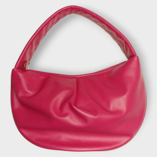 Leather Half Moon Shoulder Bag