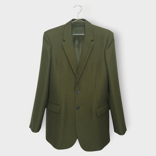 Khaki Wool Contour Blazer